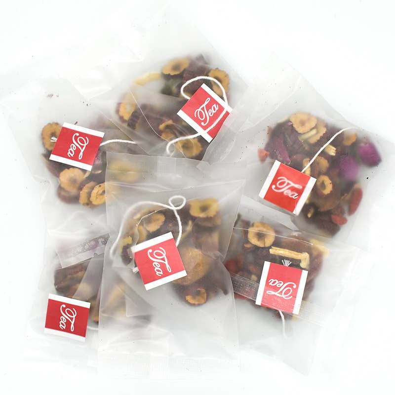 Thé de l'utérus - Dattes rouges, gingembre, rose, baie de Goji, longane
